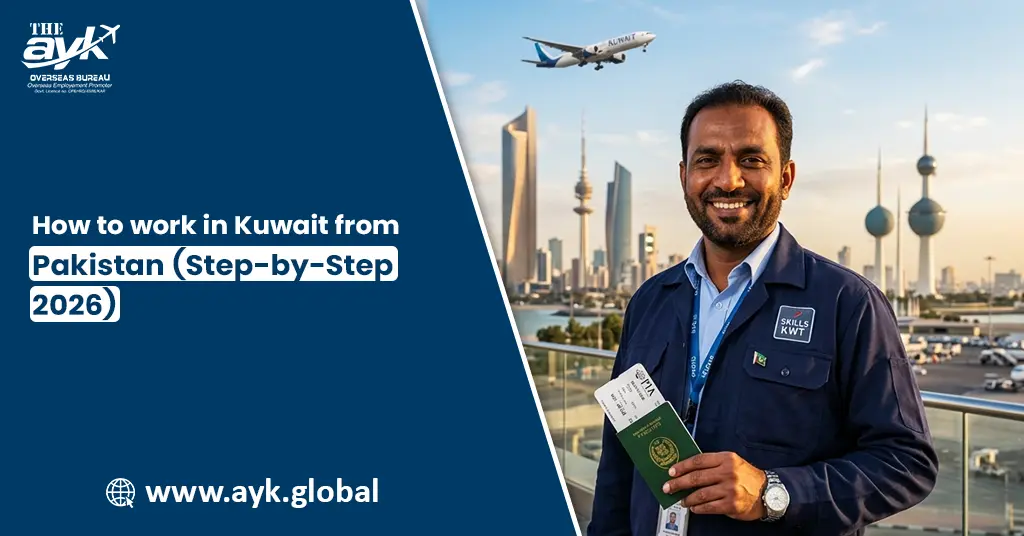 How to Work in Kuwait from Pakistan